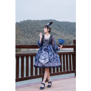Gothic Unicorn Long Sleeves Bandage Lolita Dress