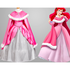 The Little Mermaid Dress Cosplay Costume With Cape