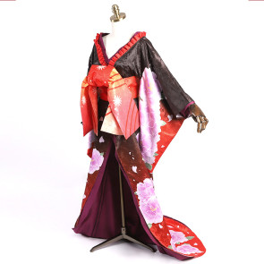 Date A Live Kurumi Tokisaki Kimono Cosplay Costume Version 2