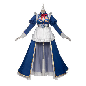 Fate/Grand Order Arturia Pendragon Lancer Blue Dress Cosplay Costume