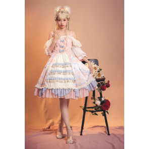Pink Cute Bow Lace Lolita Dress