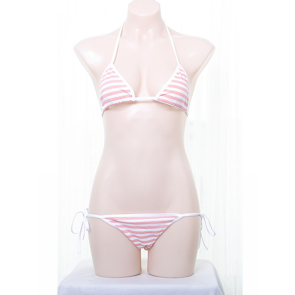 Sexy Pink Stripe Bikini Set