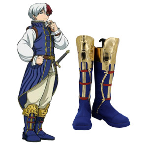 My Hero Academia Boku no Hiro Akademia Shoto Todoroki Prince Uniform Cosplay Boots