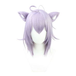 Purple 35cm Virtual YouTuber Nekomata Okayu Cosplay Wig