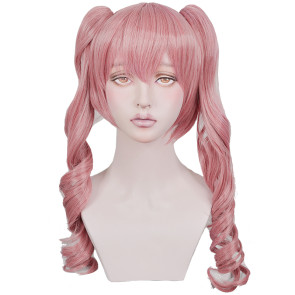 Pink 60cm Steins;Gate 0 Faris NyanNyan Rumiho Akiha Cosplay Wig