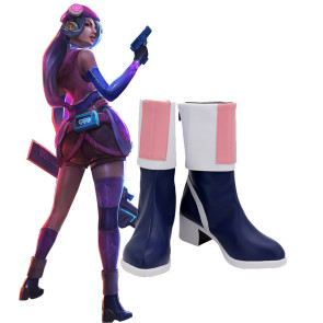 League of Legends LOL Caitlyn Blue Cosplay Boots