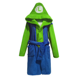 Super Mario Bros. Bathrobe Green Cosplay Costume