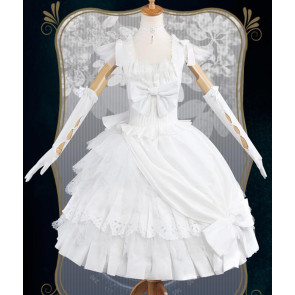 Black Butler Kuroshitsuji Elizabeth Midford White Dress Cosplay Costume