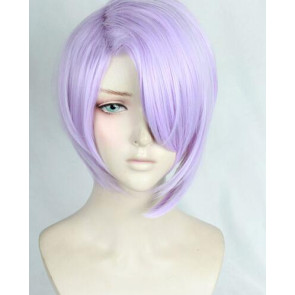 30cm Silver And Purple Sengoku Night Blood Akechi Mitsuhide Cosplay Wig