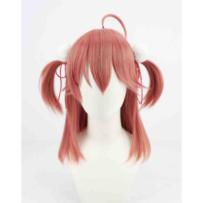 Red 40cm Virtual YouTuber Sakura Miko Cosplay Wig