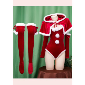 Sexy Red Christmas Hoodie Suit