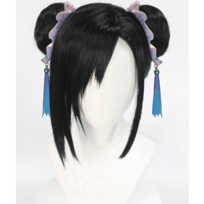 Black 40cm Final Fantasy VII Remake Tifa Lockhart Cosplay Wig