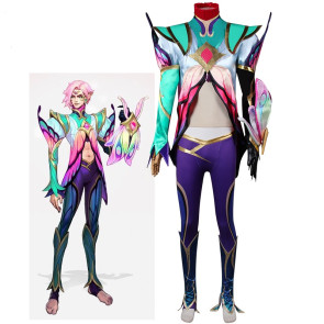 League of Legends LOL Faerie Court Ezreal Cosplay Costume
