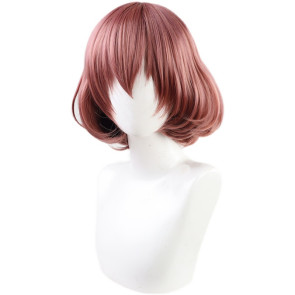 Brown Red 30cm High-Rise Invasion Maid Mask Cosplay Wig