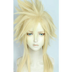 Gold 40cm Final Fantasy VII Remake Cloud Strife Cosplay Wig
