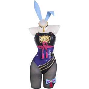 Genshin Impact Kamisato Ayaka Bunny Jumpsuit Cosplay Costume