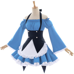 Re:Zero − Starting Life in Another World Ram Rem Blue Maid Cosplay Costume