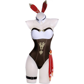 Genshin Impact Amber Bunny Jumpsuit Cosplay Costume
