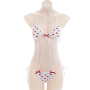 Cute Strawberry Bandage Bikini Set