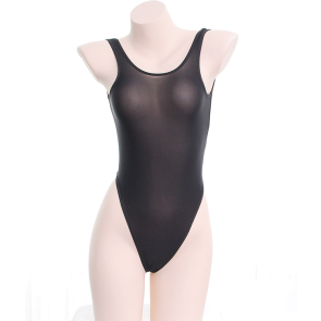 Black Sexy Slit Backless Swimsuit