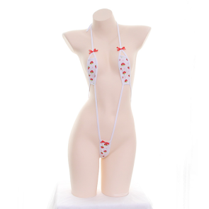 Sexy Mini Bow Strawberry Bikini Set