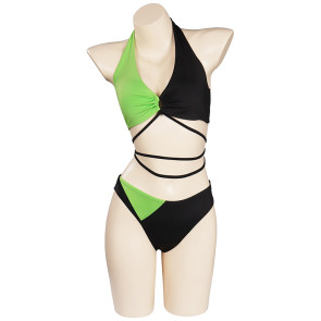 Kim Possible Shego Swimsuit Cosplay Costume