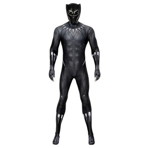Black Panther Jumpsuit Cosplay Costume Version 2