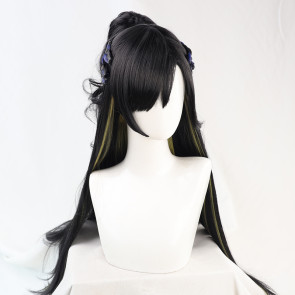 Black 80cm D4DJ Rondo Tsubaki Aoyagi Cosplay Wig