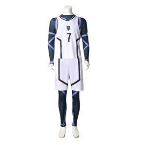 Blue Lock Seishiro Nagi White Team Cosplay Costume
