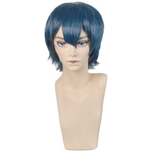Blue 30cm Tsurune Masaki Takagawa Cosplay Wig