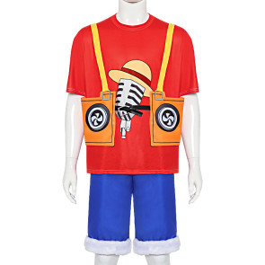 One Piece Film: Red Monkey.D.Luffy Cosplay Costume