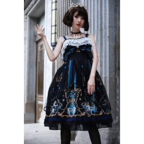 Black Vintage  Bandage Sleeveless Lolita Dress