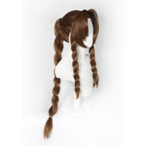 Brown 80cm Final Fantasy VII Remake Aerith Gainsborough Cosplay Wig