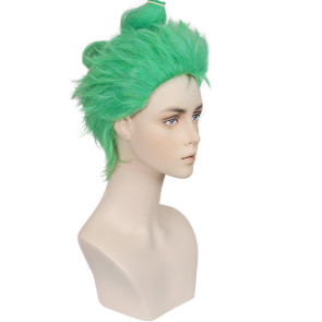 Green 30cm One Piece Zoro Samurai Cosplay Wig
