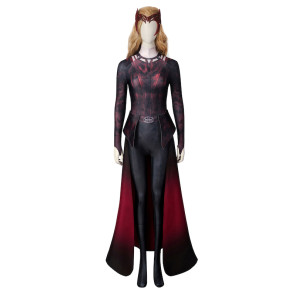 Doctor Strange in the Multiverse of Madness Wanda Maximoff  Scarlet Witch Villain Jumpsuit Cosplay Costume