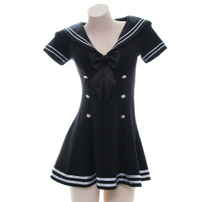 Black Classic Sailor Suit School Uniform