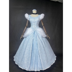 Disney Cinderella Princess Dress Blue Cosplay Costume