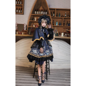 Black Gothic Bandage Long Sleeves Lolita Dress