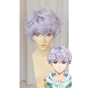 Purple 30cm Magic-kyun Renaissance Monet Tsukushi Cosplay Wig