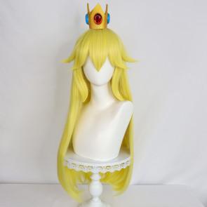 Yellow 70cm Super Mario Princess Peach Cosplay Wig