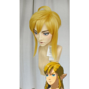 Yellow 40cm The Legend of Zelda: Breath of the Wild Link Cosplay Wig