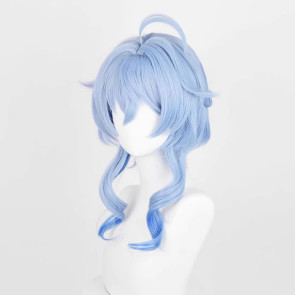 Blue 40cm Genshin Impact Ganyu Twilight Blossom Cosplay Wig