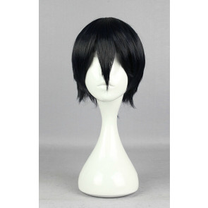 Black 30cm Laughing Under the Clouds Chutaro Kumo Cosplay Wig