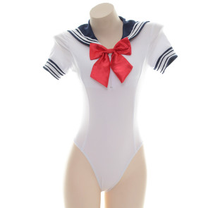 White Sexy School Uniform Swimsuit
