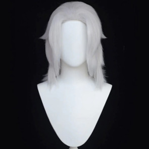 White 40cm Final Fantasy XIV Emet-Selch Cosplay Wig