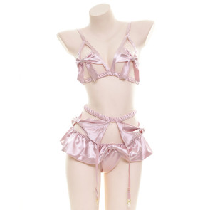 Pink Cute Bow Bikini Set