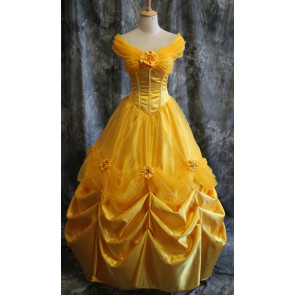 Beauty and the Beast Princess Belle Dress Cosplay Costume - E