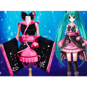 Vocaloid Hatsune Miku Sakura Kimono Cosplay Costume