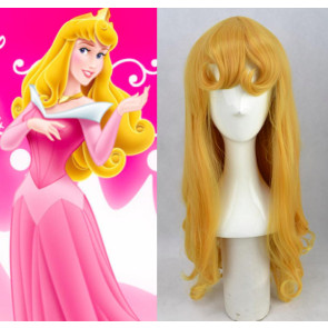 Yellow Sleeping Beauty Princess Aurora Cosplay Wig
