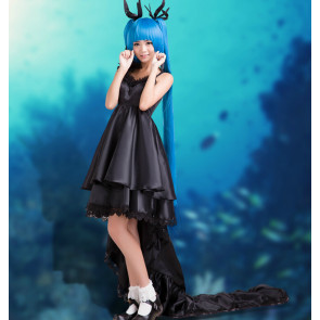 Vocaloid 3 Hatsune Miku Black Dress Cosplay Costume